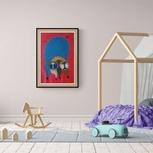 Bada Dev-2 Faced - Gond Canvas Painting