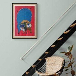 Bada Dev-2 Faced - Gond Canvas Painting