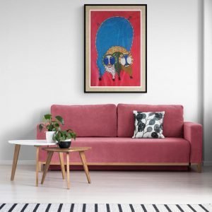 Bada Dev-2 Faced - Gond Canvas Painting