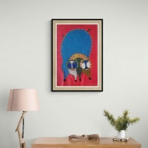 Bada Dev-2 Faced - Gond Canvas Painting