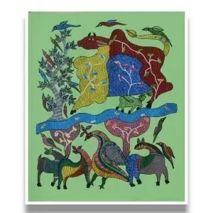 Forest Gond Painting - Gond Canvas Painting