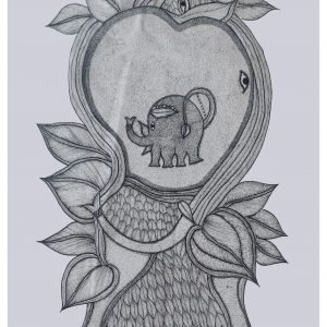 Lord Ganesh - Gond Canvas Painting