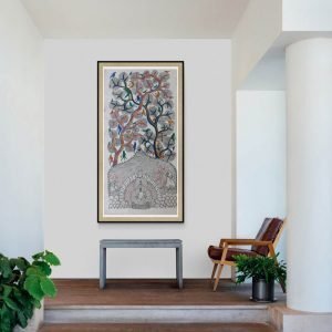 Peacocks and Birds Gond Painting - Gond Canvas Painting