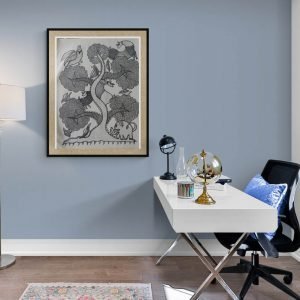 Tree Animals and Birds - Gond Canvas Painting