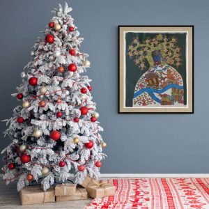 villagers-and-nature- Gond-Canvas-Painting