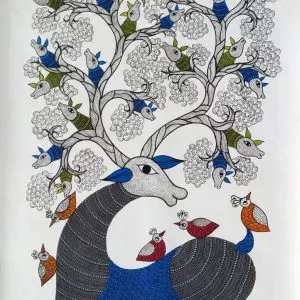Deer - Gond Canvas Painting