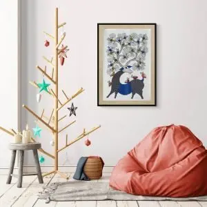 Deer - Gond Canvas Painting