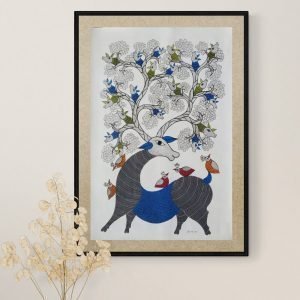Deer - Gond Canvas Painting