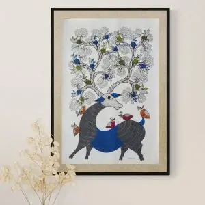 Deer - Gond Canvas Painting