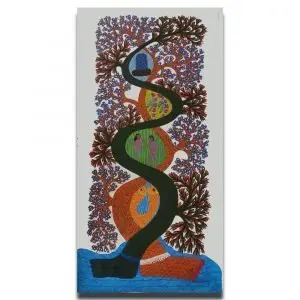 Formation of Life - Gond Canvas Painting
