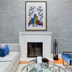 Group of Deer - Gond Canvas Painting