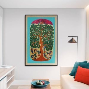 Women Collecting Mahua - Gond Canvas Painting