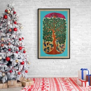 Women Collecting Mahua - Gond Canvas Painting