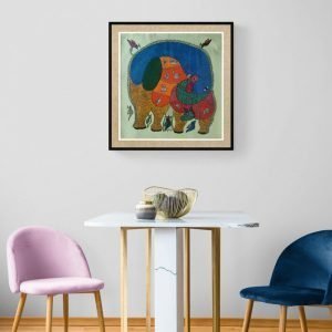 Wild Animals and Birds - Gond Canvas Painting