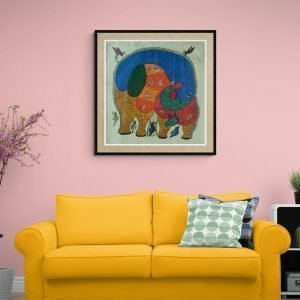 Wild Animals and Birds - Gond Canvas Painting