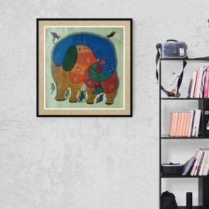 Wild Animals and Birds - Gond Canvas Painting