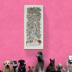 Bird resting on Tree Tribal Painting