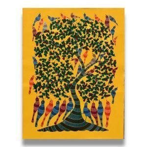 Birds and nature gond painting