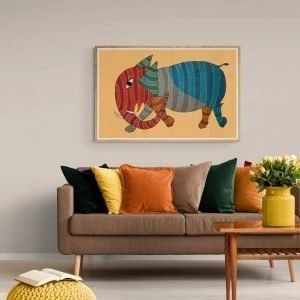 Elephant canvas painting