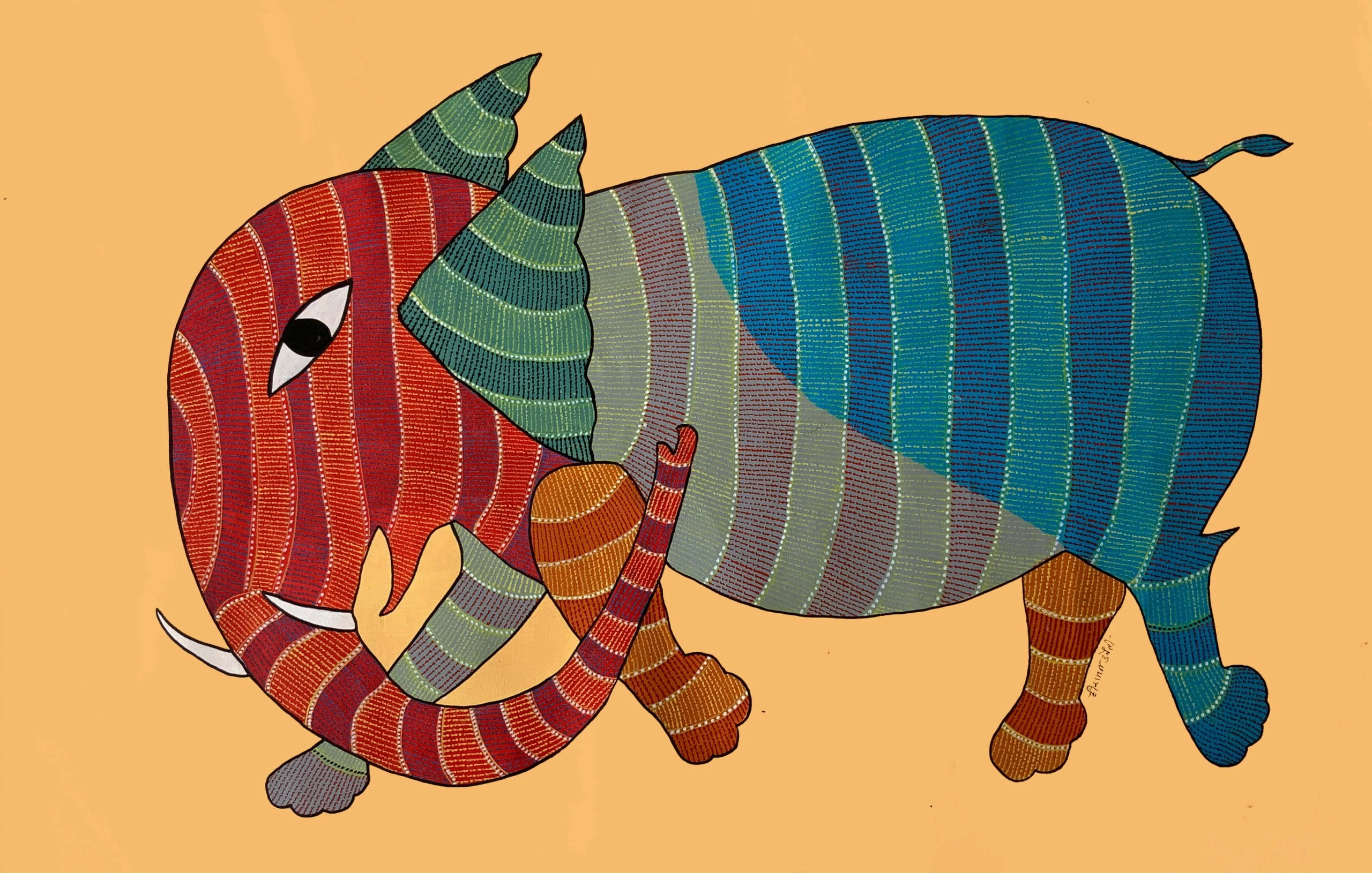 Elephant canvas painting 2
