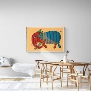 Elephant gond painting