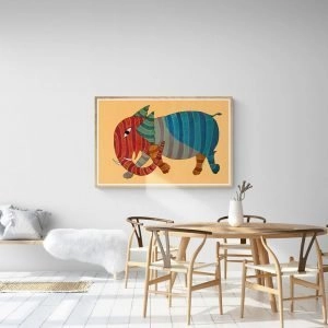 Elephant gond painting