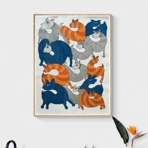 Group of Deer Gond Painting