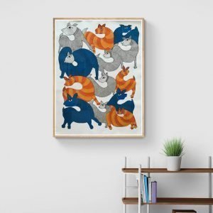 Group of Deer tribal Painting