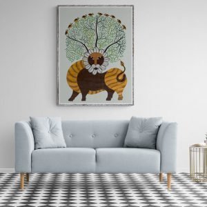 Lion acrylic painting