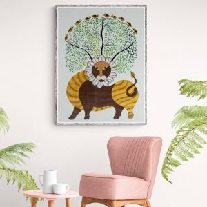 Lion tribal painting