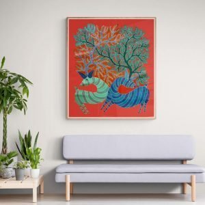 Pair of Deer Canvas Painting 4
