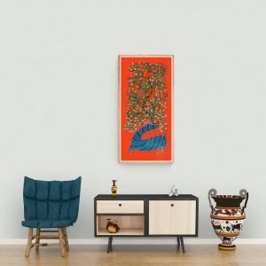 The Blue Deer. Gond Painting