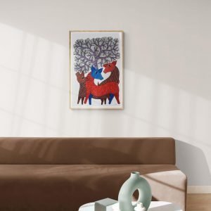 Three Deer canvas painting 1