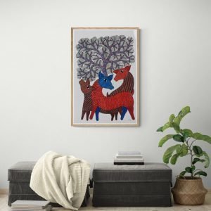 Three Deer tribal painting