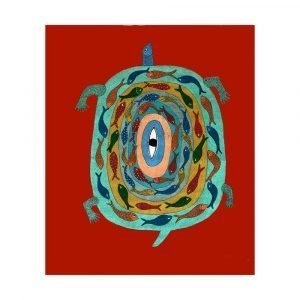 Turtle and fishes Acrylic Painting