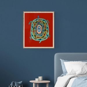 Turtle and fishes Acrylic Painting