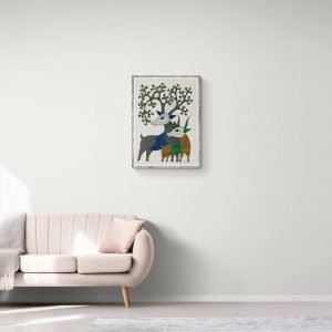 Two Deer Gond Art