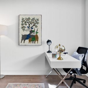 Two Deer tribal painting 1