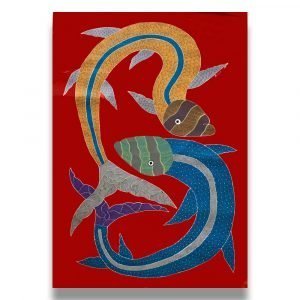 Two fishes acrylic Painting 1
