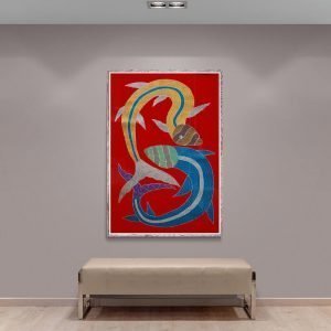 Two fishes canvas Painting 1