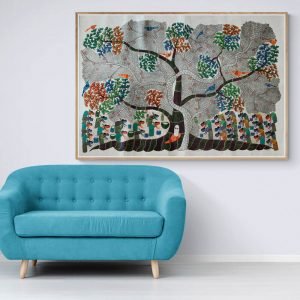 Women Praying Bada Dev Gond Painting