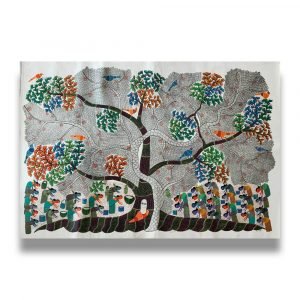 women collect mahua canvas painting