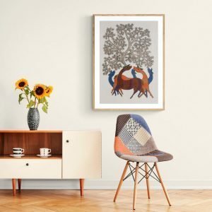 Deer-family-resting-under-a-tree-wall-art