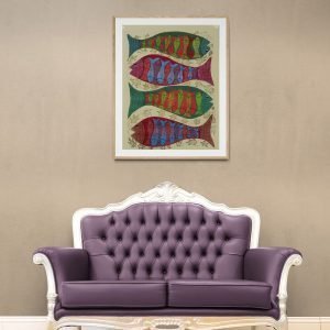 Fishes Gond Painting
