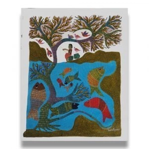 Man Fishing Tribal Art