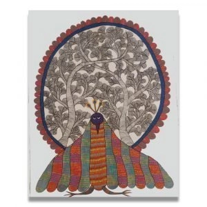 Peacock-in-the-wild-Gond-Art