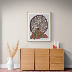 Peacock-in-the-wild-acrylic-painting