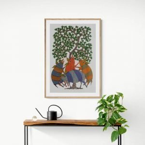 Wild-boar-family-Gond-Art