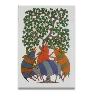Wild-boar-family-Tribal-Art