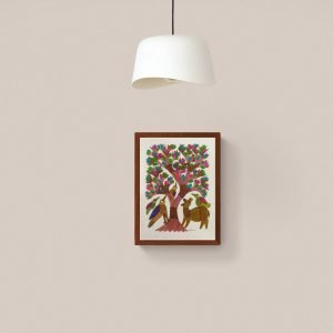 Animals in the Wild Gond Painting